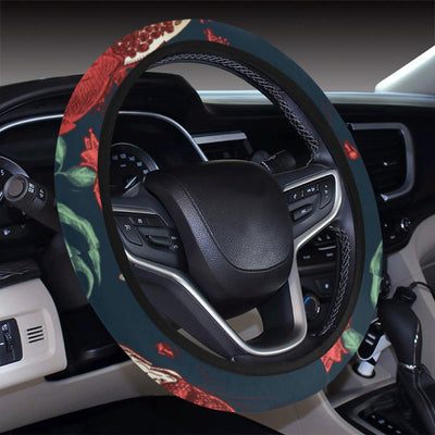 Pomegranate Pattern Print Design PG04 Steering Wheel Cover with Elastic Edge