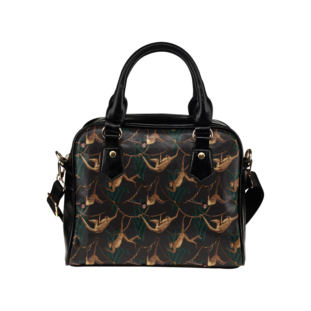 Monkey Pattern Print Design 02 Shoulder Handbag