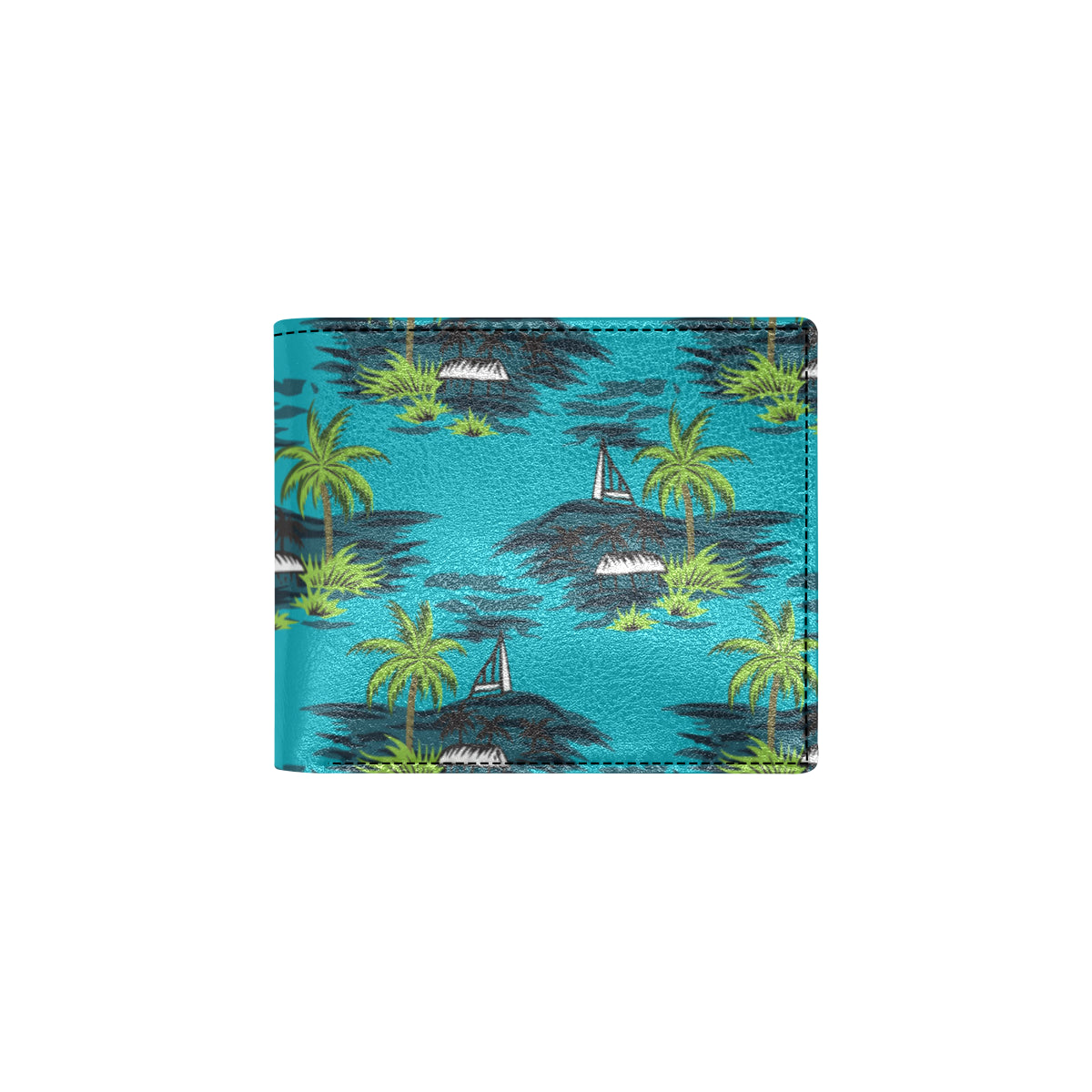 Pacific island Pattern Print Design A01 Men's ID Card Wallet