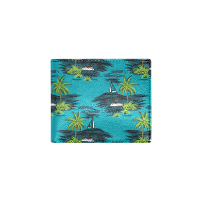 Pacific island Pattern Print Design A01 Men's ID Card Wallet