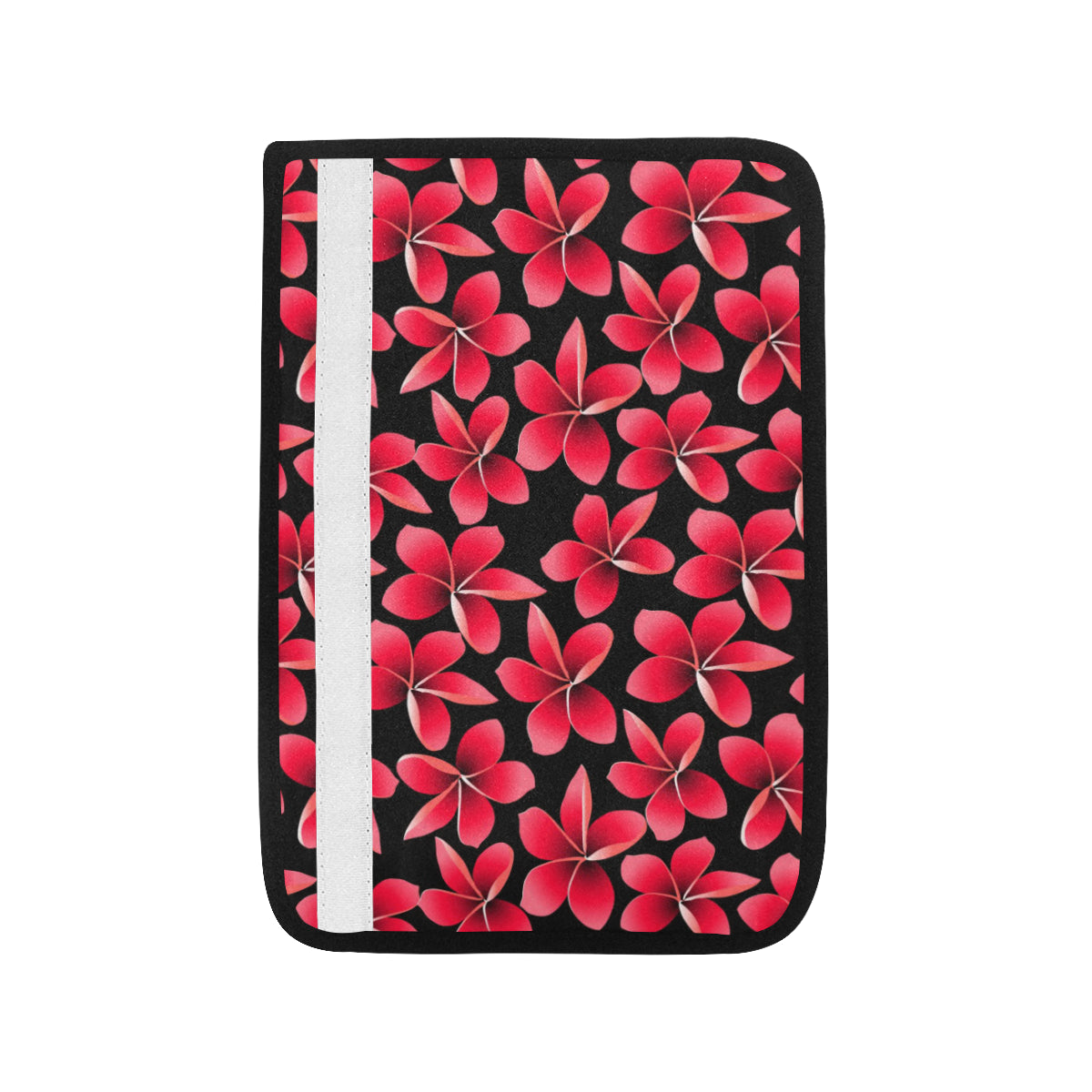 Red Plumeria Pattern Print Design PM025 Car Seat Belt Cover