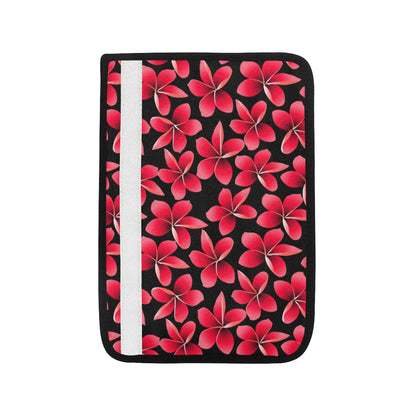 Red Plumeria Pattern Print Design PM025 Car Seat Belt Cover