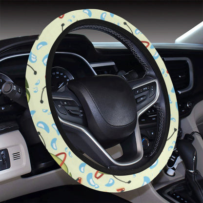 Avocado Pattern Print Design AC02 Steering Wheel Cover with Elastic Edge