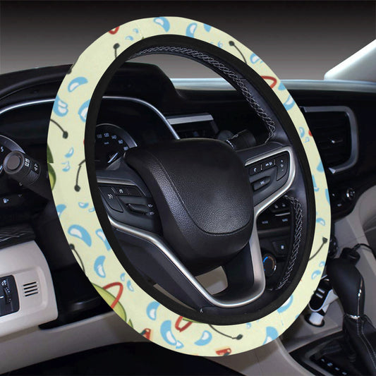 Avocado Pattern Print Design AC02 Steering Wheel Cover with Elastic Edge