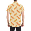 Hot Dog Pattern Print Design 05 Men's Short Sleeve Button Up Shirt