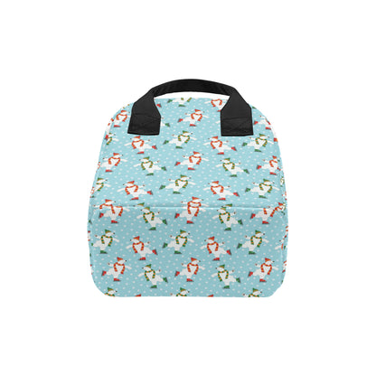 Polar Bear Pattern Print Design PB07 Insulated Lunch Bag