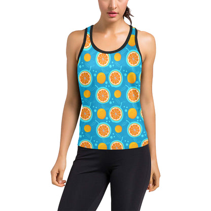 Grapefruit Pattern Print Design GF03 Women's Racerback Tank Top
