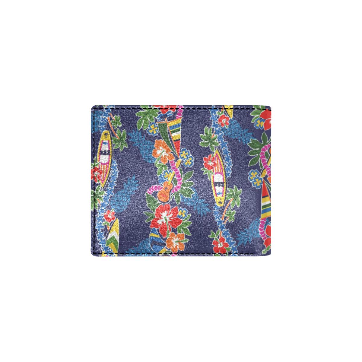 Hawaiian Themed Pattern Print Design H04 Men's ID Card Wallet