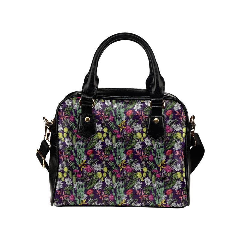 Cactus Pattern Print Design 08 Shoulder Handbag