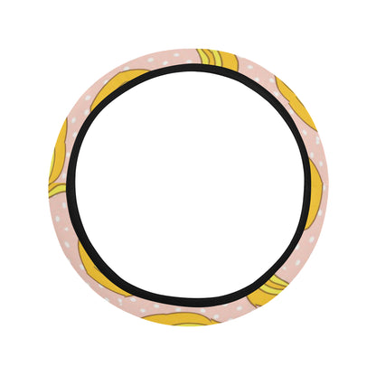 Banana Pattern Print Design BA06 Steering Wheel Cover with Elastic Edge
