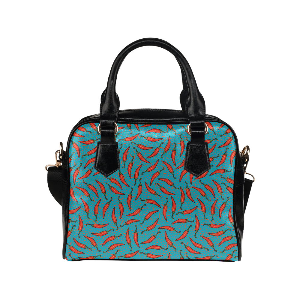 Chilli Pepper Pattern Print Design 05 Shoulder Handbag