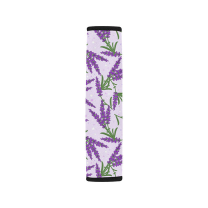 Lavender Pattern Print Design LV02 Car Seat Belt Cover