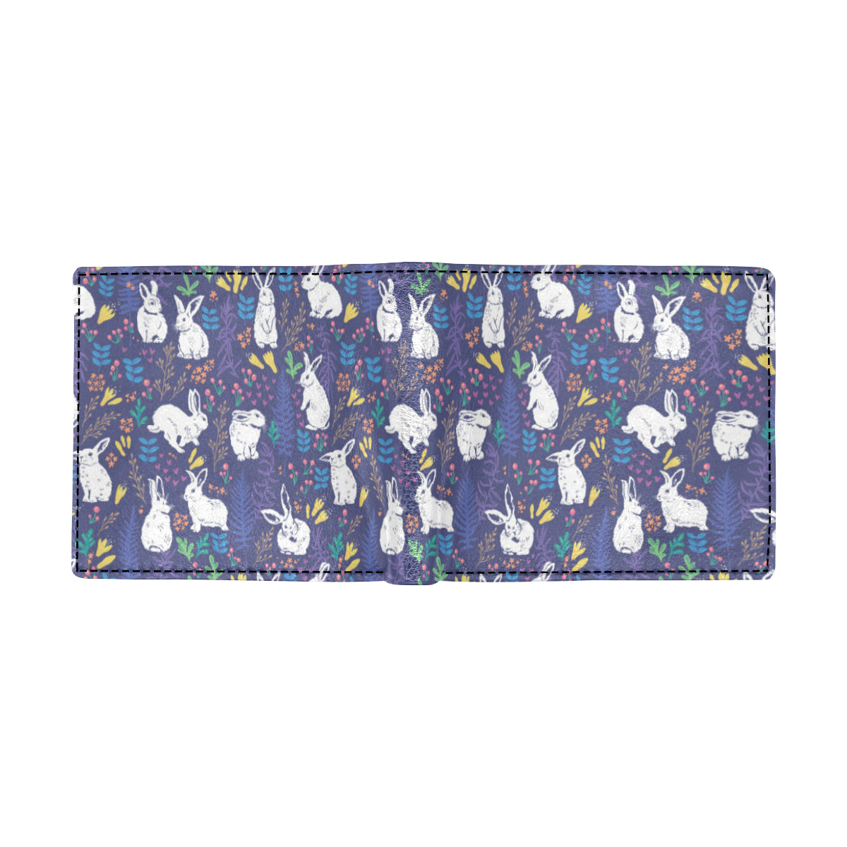 Bunny Pattern Print Design 01 Men's ID Card Wallet