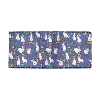 Bunny Pattern Print Design 01 Men's ID Card Wallet