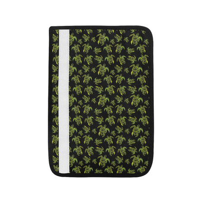 Green Tribal Turtle Polynesian Themed Car Seat Belt Cover