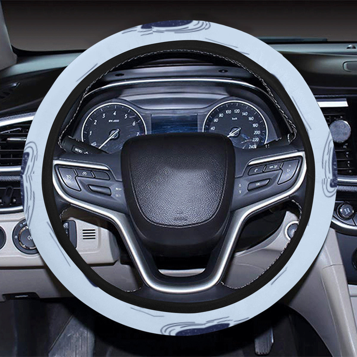 Shark Fin Steering Wheel Cover with Elastic Edge