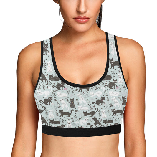 Cat Pattern Print Design 08 Sports Bra