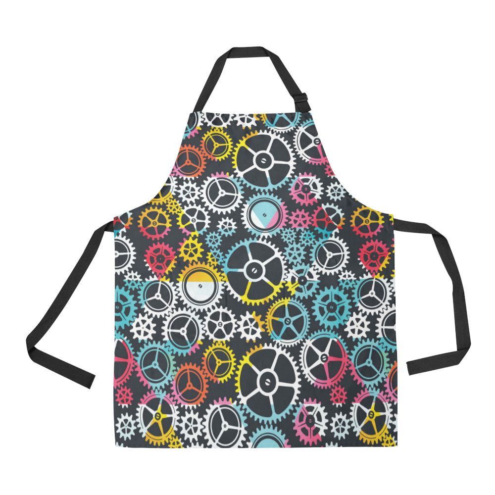Mechanic Pattern Print Design 02 Apron with Pocket