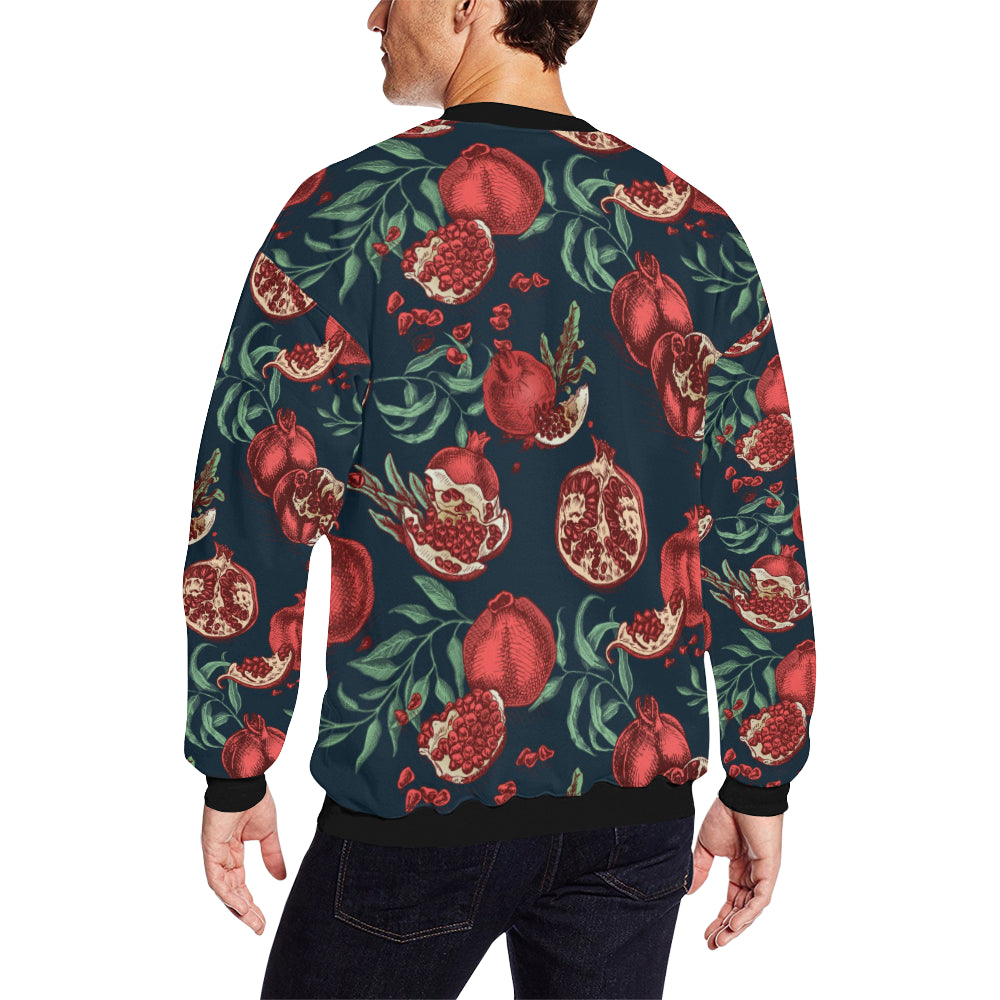 Pomegranate Pattern Print Design PG04 Men Long Sleeve Sweatshirt