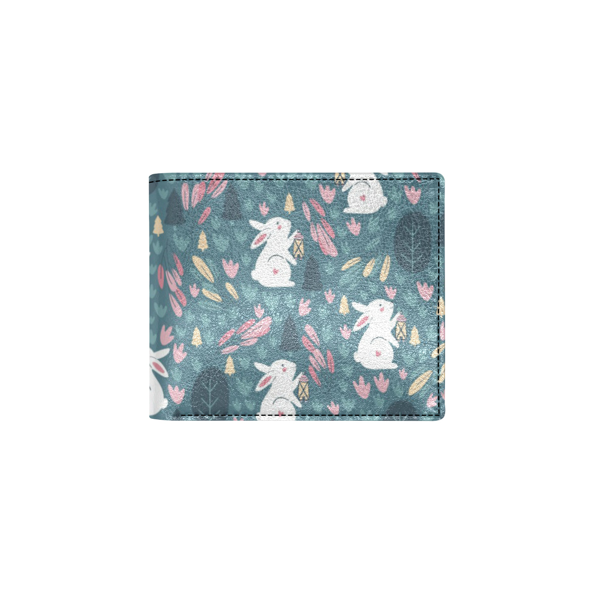 Rabbit Pattern Print Design RB013 Men's ID Card Wallet
