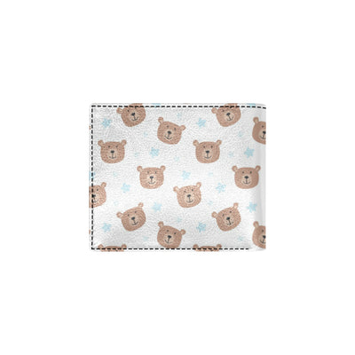 Bear Pattern Print Design BE02 Men's ID Card Wallet