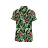 Bird Of Paradise Pattern Print Design BOP05 Men's Short Sleeve Button Up Shirt