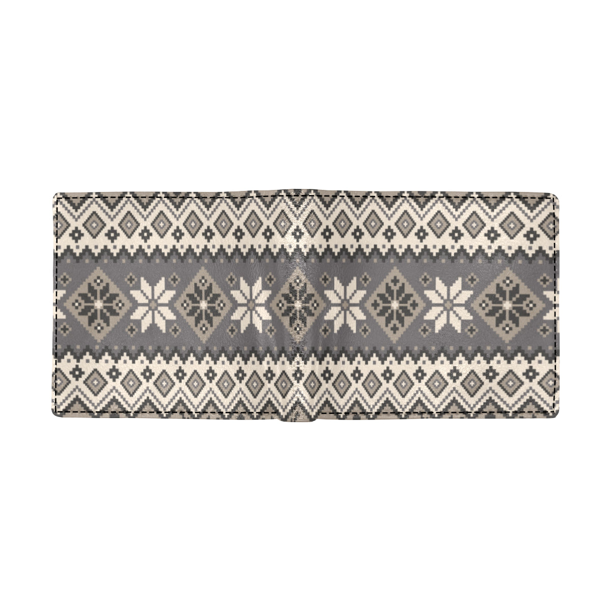 Nordic Pattern Print Design A01 Men's ID Card Wallet