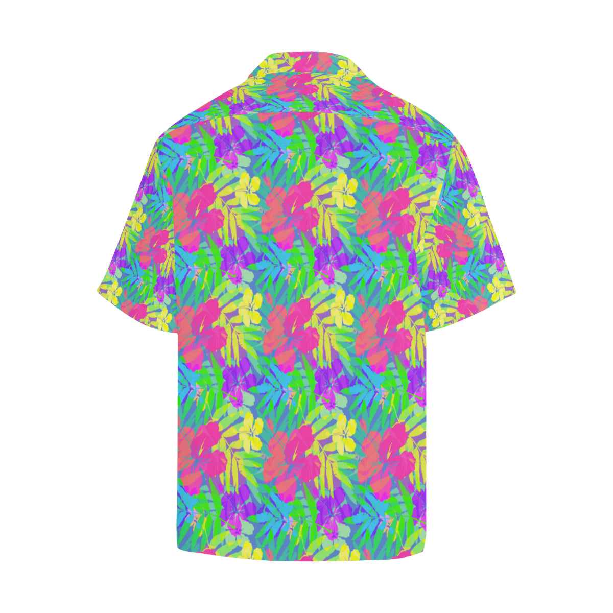 Neon Tropical Pattern Print Design A03 Men's Hawaiian Shirt