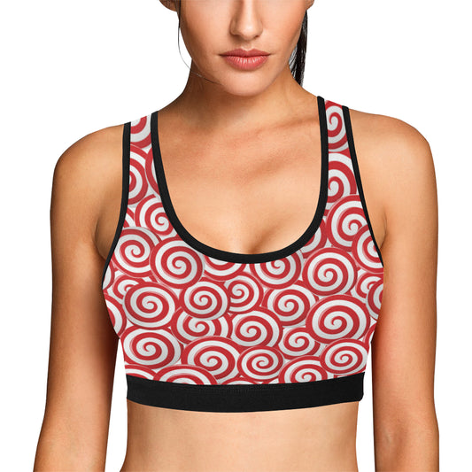 Candy Pattern Print Design 03 Sports Bra