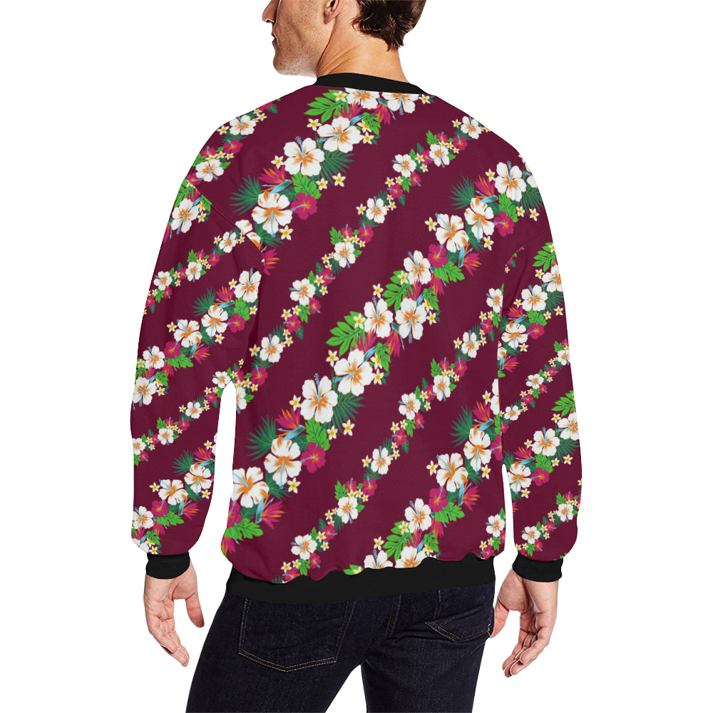 Hawaiian Themed Pattern Print Design H06 Men Long Sleeve Sweatshirt