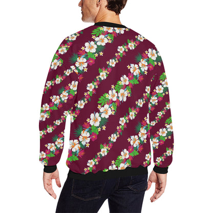 Hawaiian Themed Pattern Print Design H06 Men Long Sleeve Sweatshirt