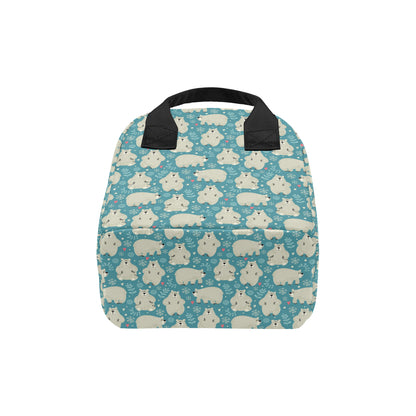 Bear Pattern Print Design BE04 Insulated Lunch Bag