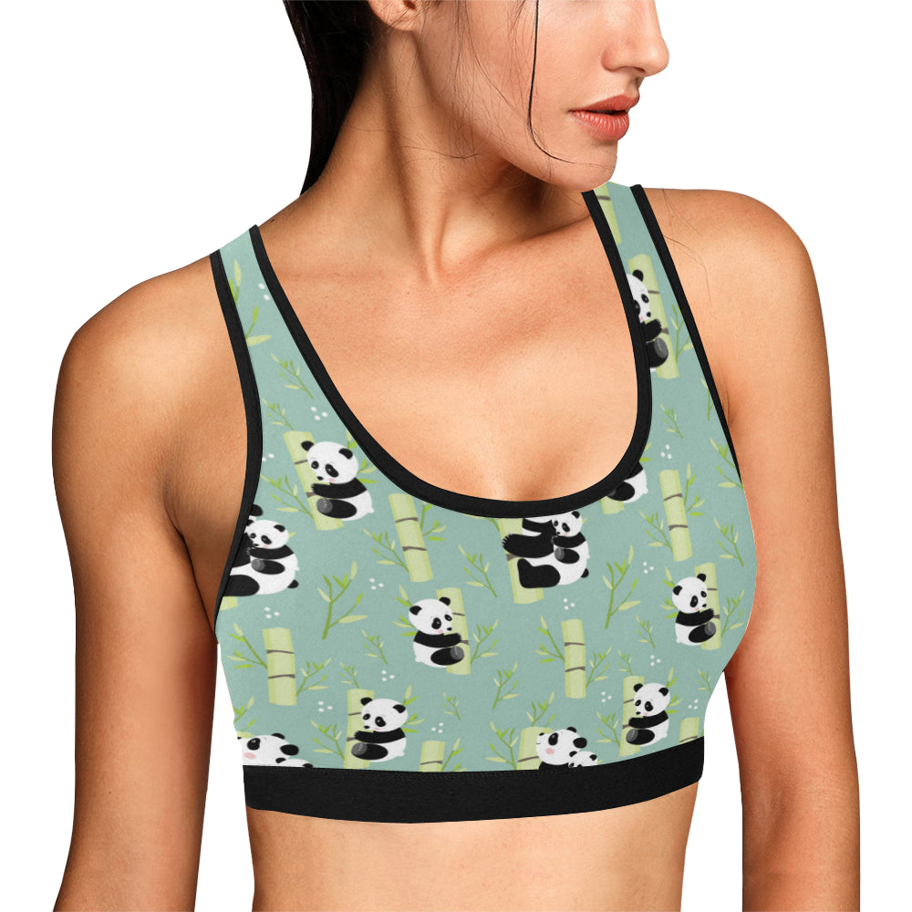 Panda Pattern Print Design A03 Sports Bra