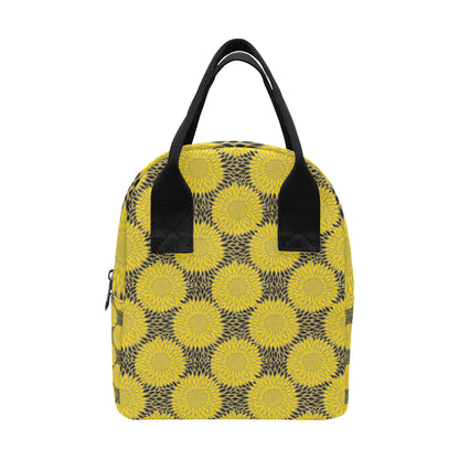Sunflower Pattern Print Design SF06 Insulated Lunch Bag