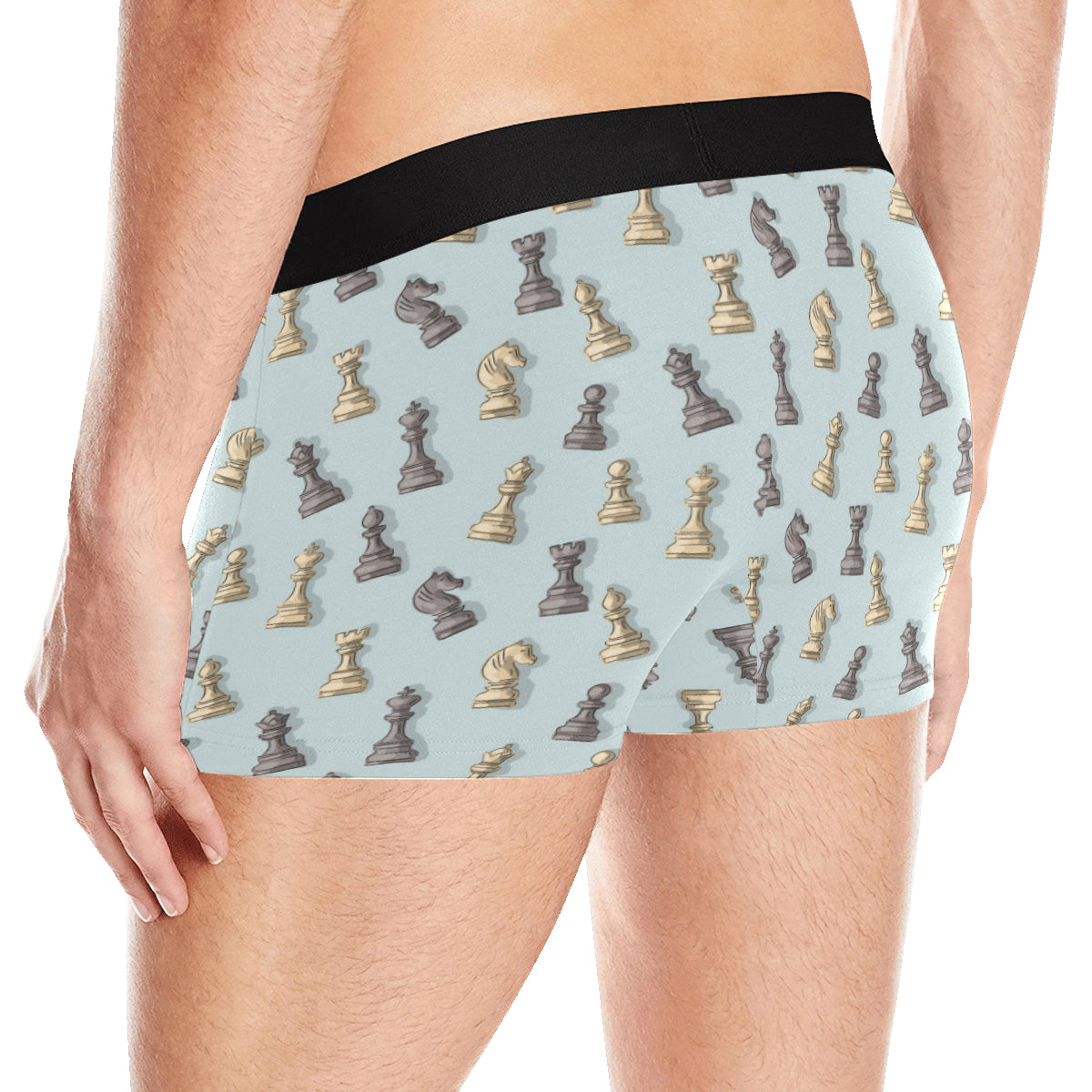 Chess Pattern Print Design 02 Men's Boxer Briefs