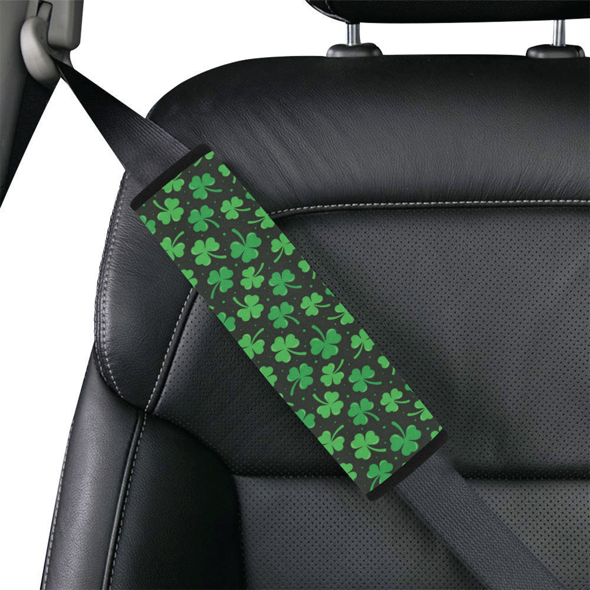 Clover  Pattern Print Design 04 Car Seat Belt Cover