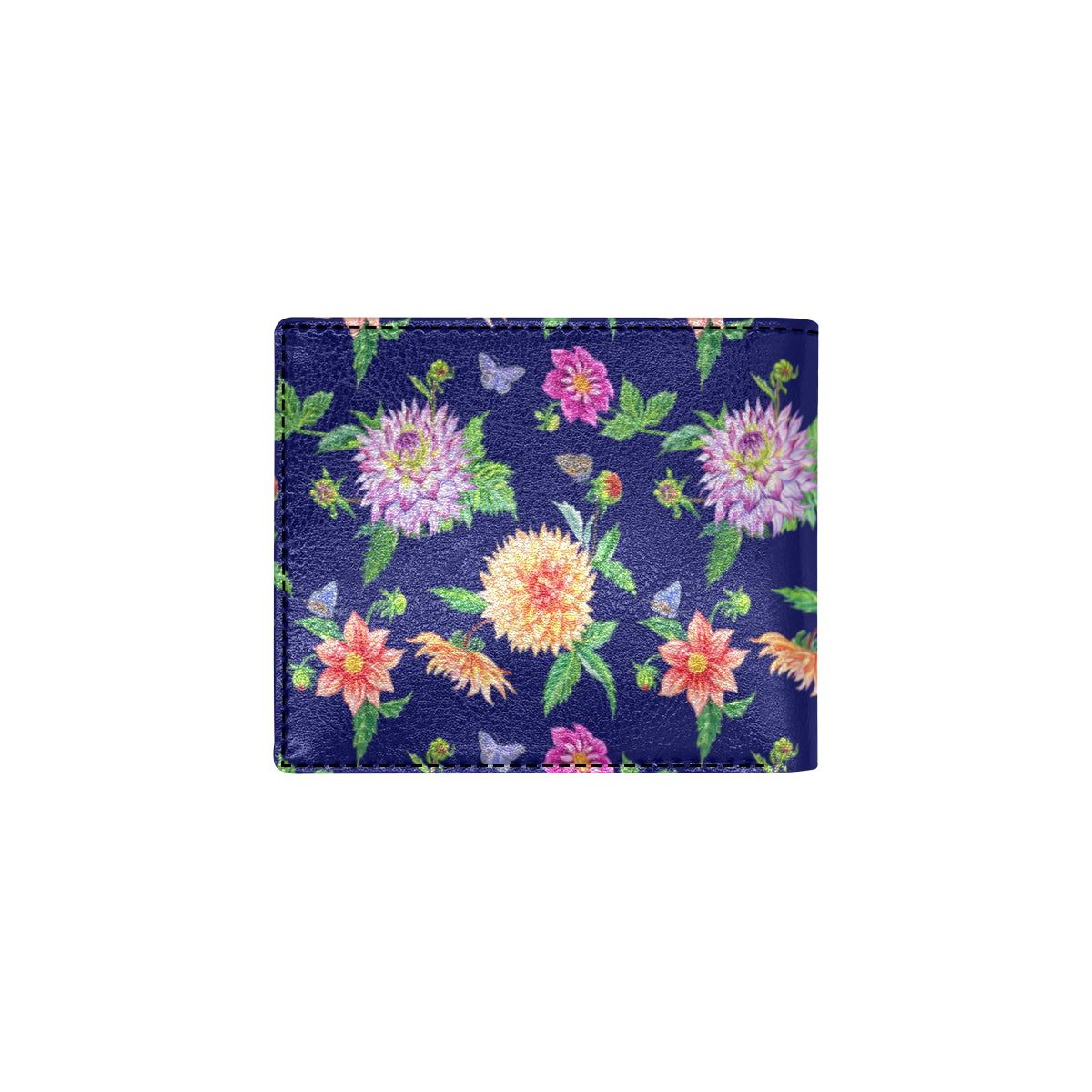 Dahlia Pattern Print Design DH010 Men's ID Card Wallet