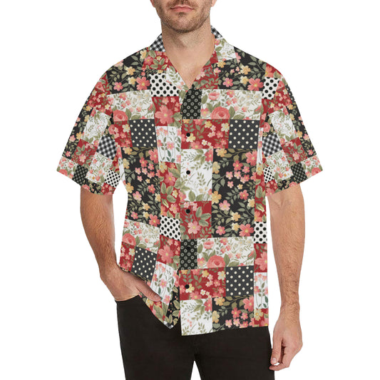 Patchwork Flower Pattern Print Design 03 Men's Hawaiian Shirt