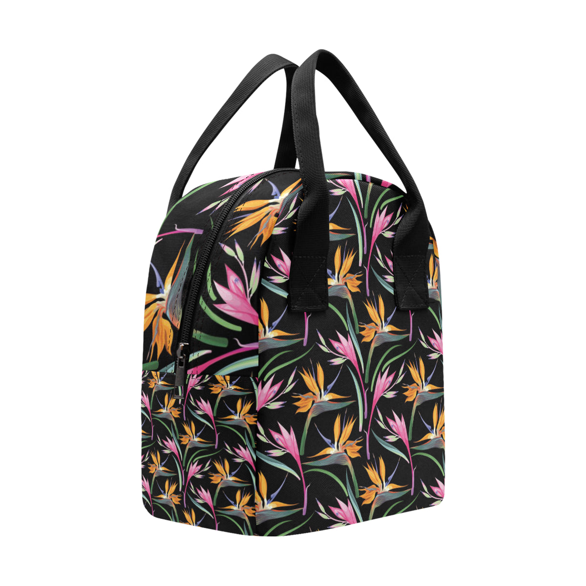 Tropical Flower Pattern Print Design TF017 Insulated Lunch Bag