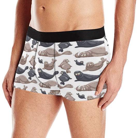 Sea Lion Pattern Print Design 02 Men's Boxer Briefs