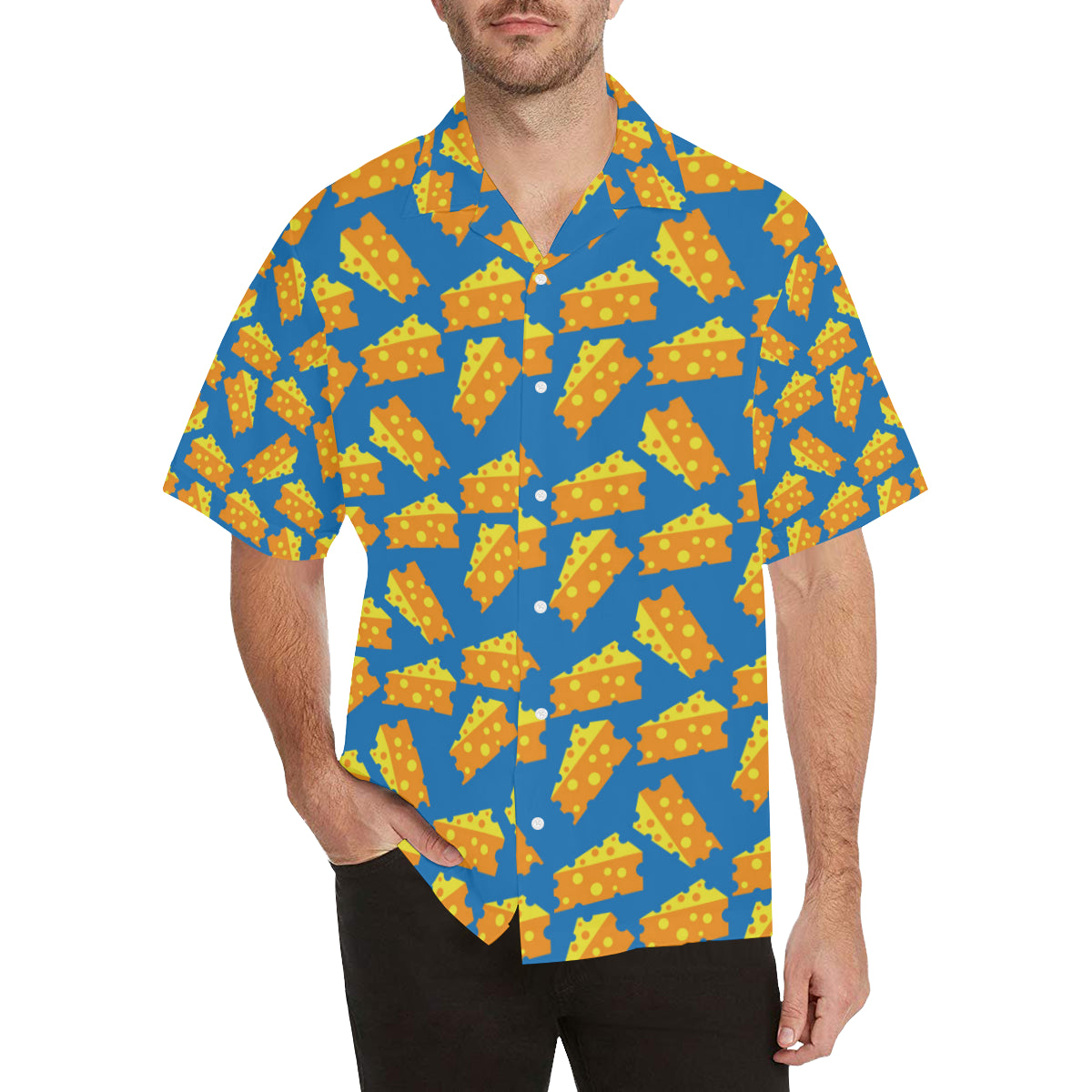 Cheese Pattern Print Design 05 Men's Hawaiian Shirt