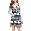 Elephant Pattern Apron with Pocket