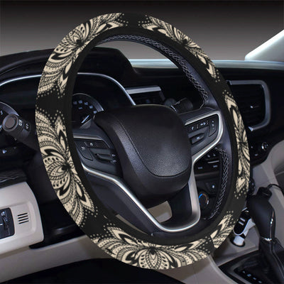 Elephant Hansa Lotus Pattern Steering Wheel Cover with Elastic Edge