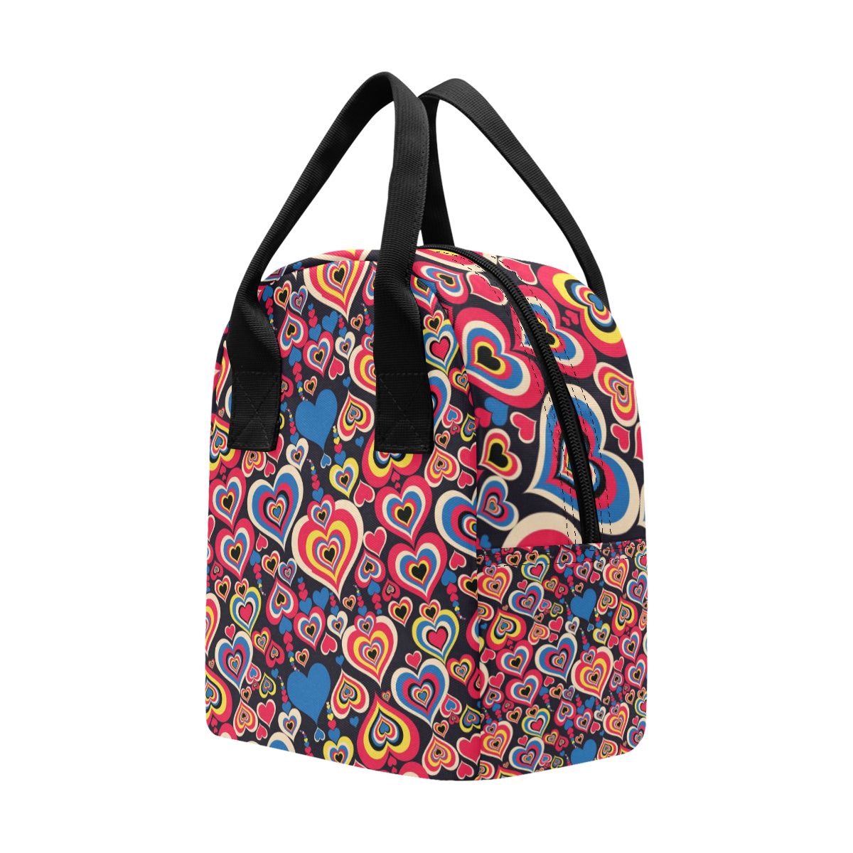 Heart Pattern Print Design HE08 Insulated Lunch Bag