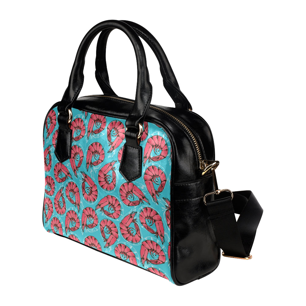 Prawn Pattern Print Design 01 Shoulder Handbag