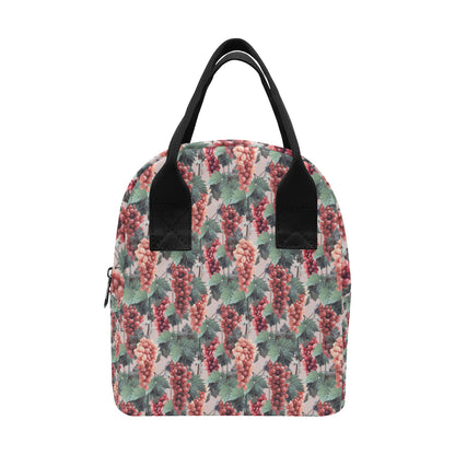 Grape Pattern Print Design GP01 Insulated Lunch Bag