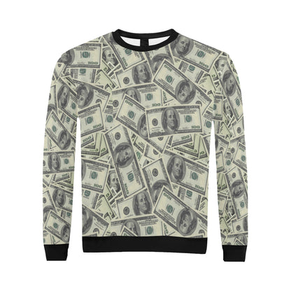 Dollar Pattern Print Design DO02 Men Long Sleeve Sweatshirt