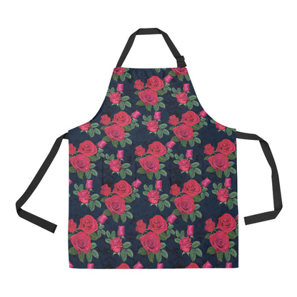 Rose Pattern Print Design A04 Apron with Pocket