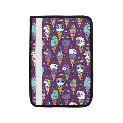Ice Cream Pattern Print Design IC07 Car Seat Belt Cover