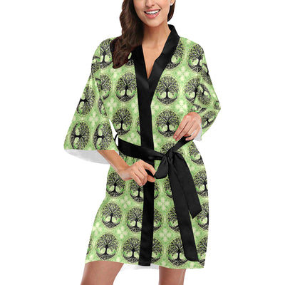 Celtic Pattern Print Design 010 Women's Short Kimono